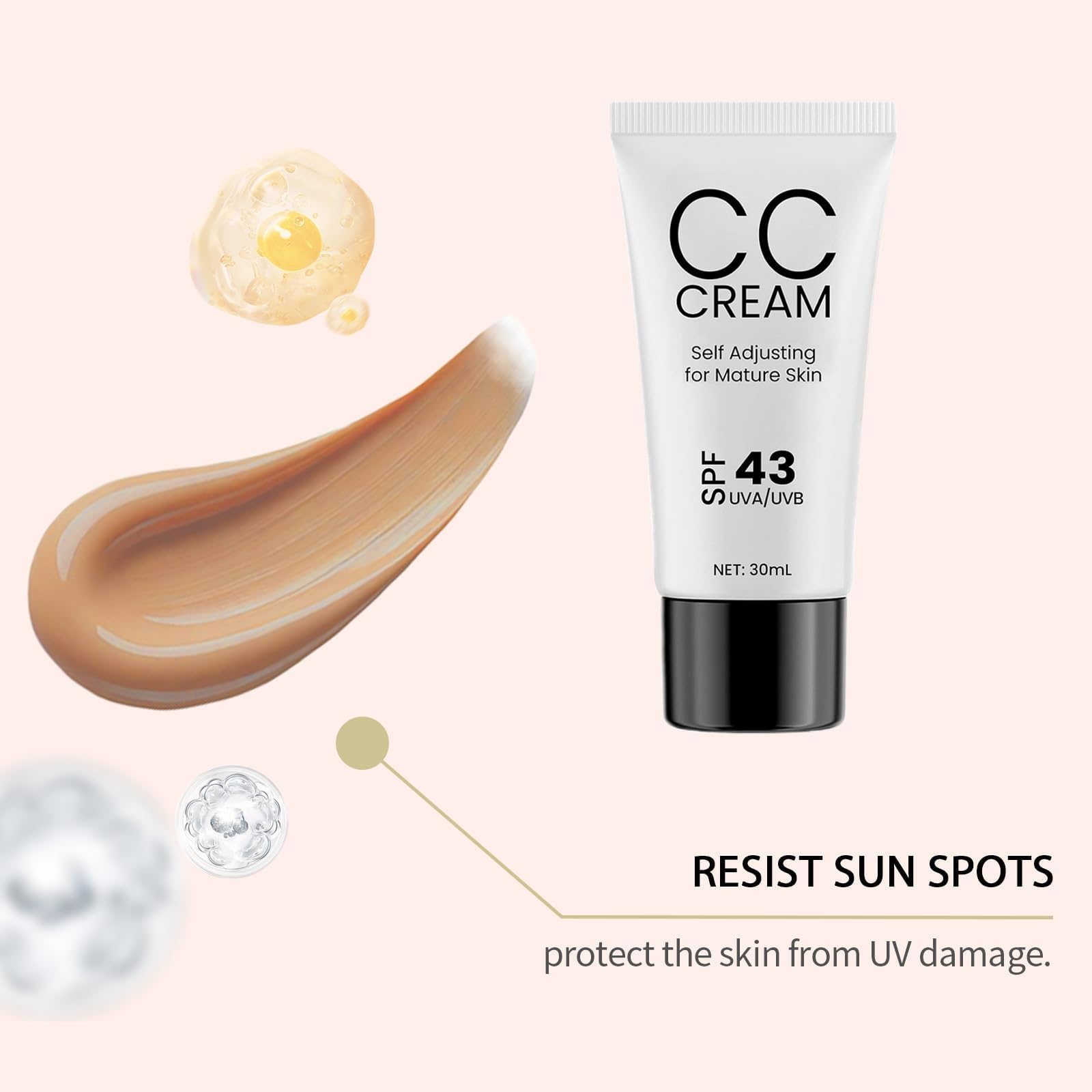 Group shot of CC cream set for mature complexion