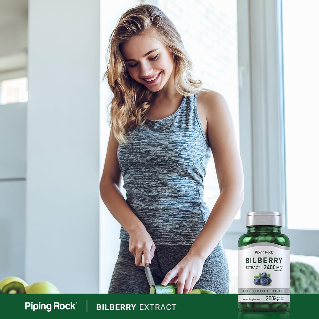 Premium vegetarian bilberry extract capsules for night vision wellness