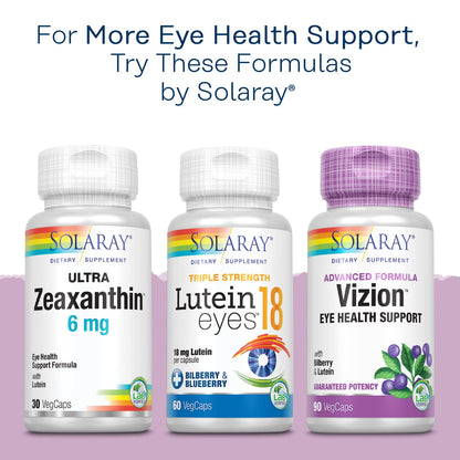 Authentic Solaray bilberry capsules for retinal health and circulation defense