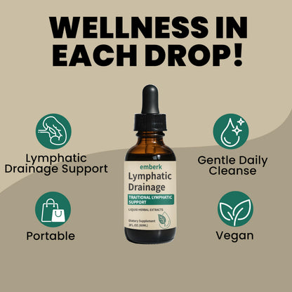 Close up of 2000mg Lymphatic Drainage Drops label