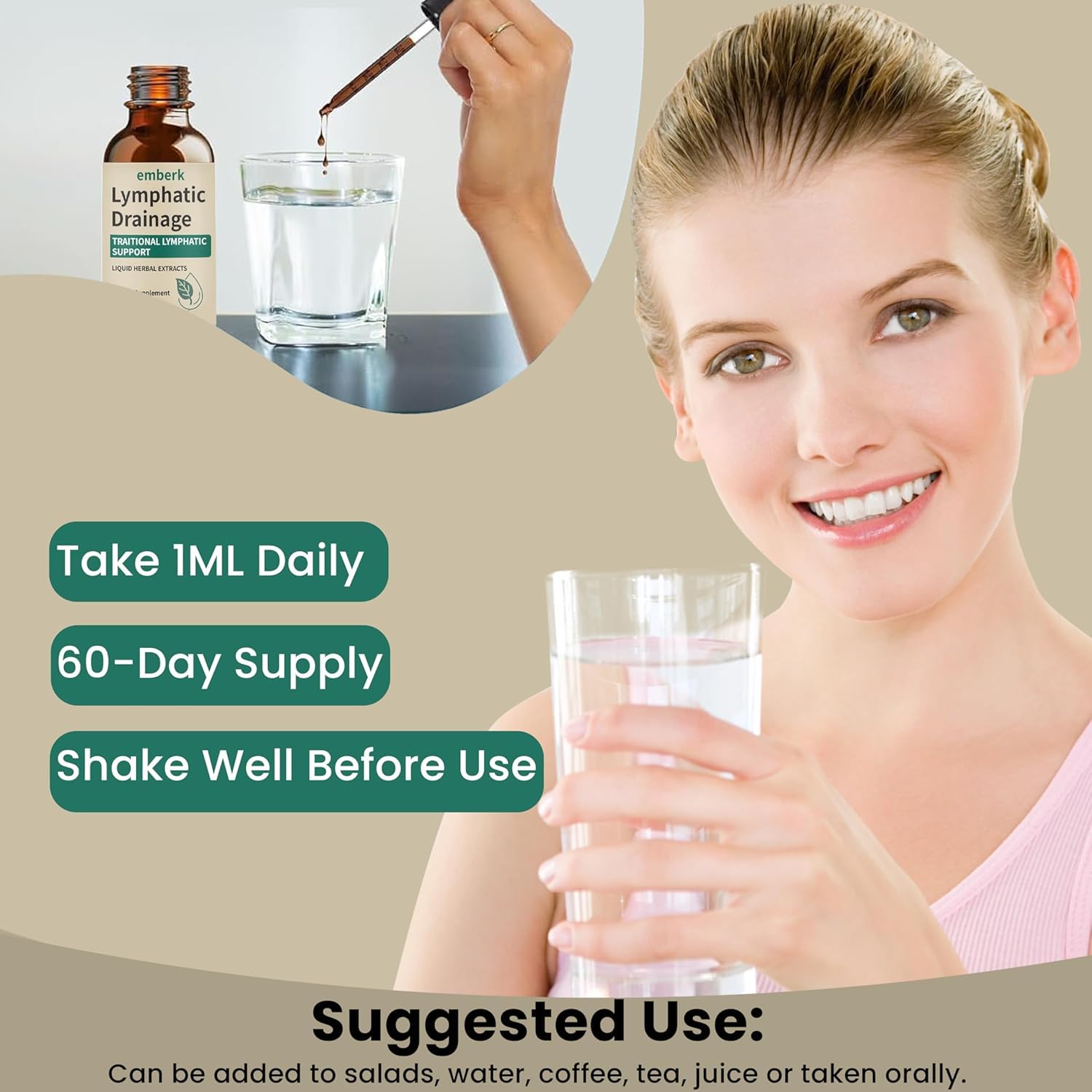 2 Fluid Ounce Lymphatic Drainage Drops packaging