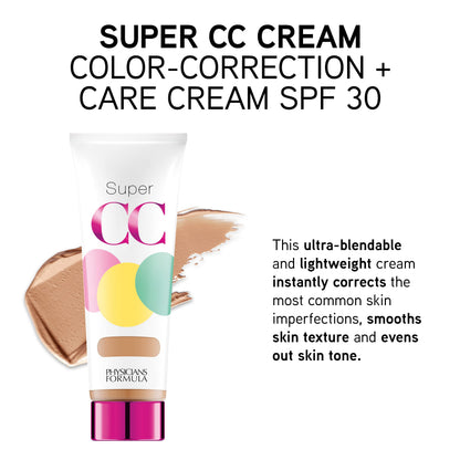 Physicians Formula CC cream color correction benefits label