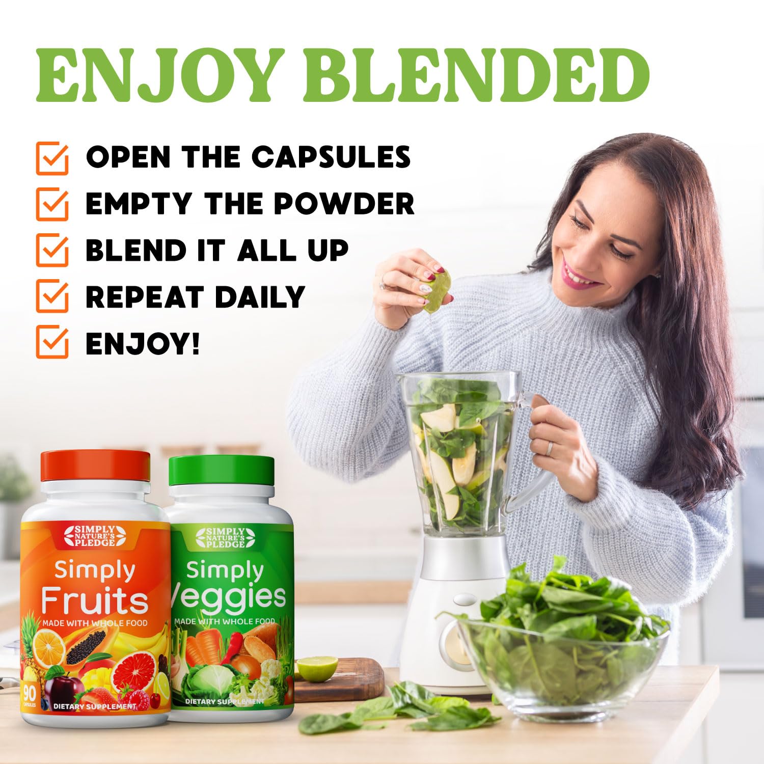 Soy-free and keto-friendly fruit and vegetable dietary supplement seal verification view