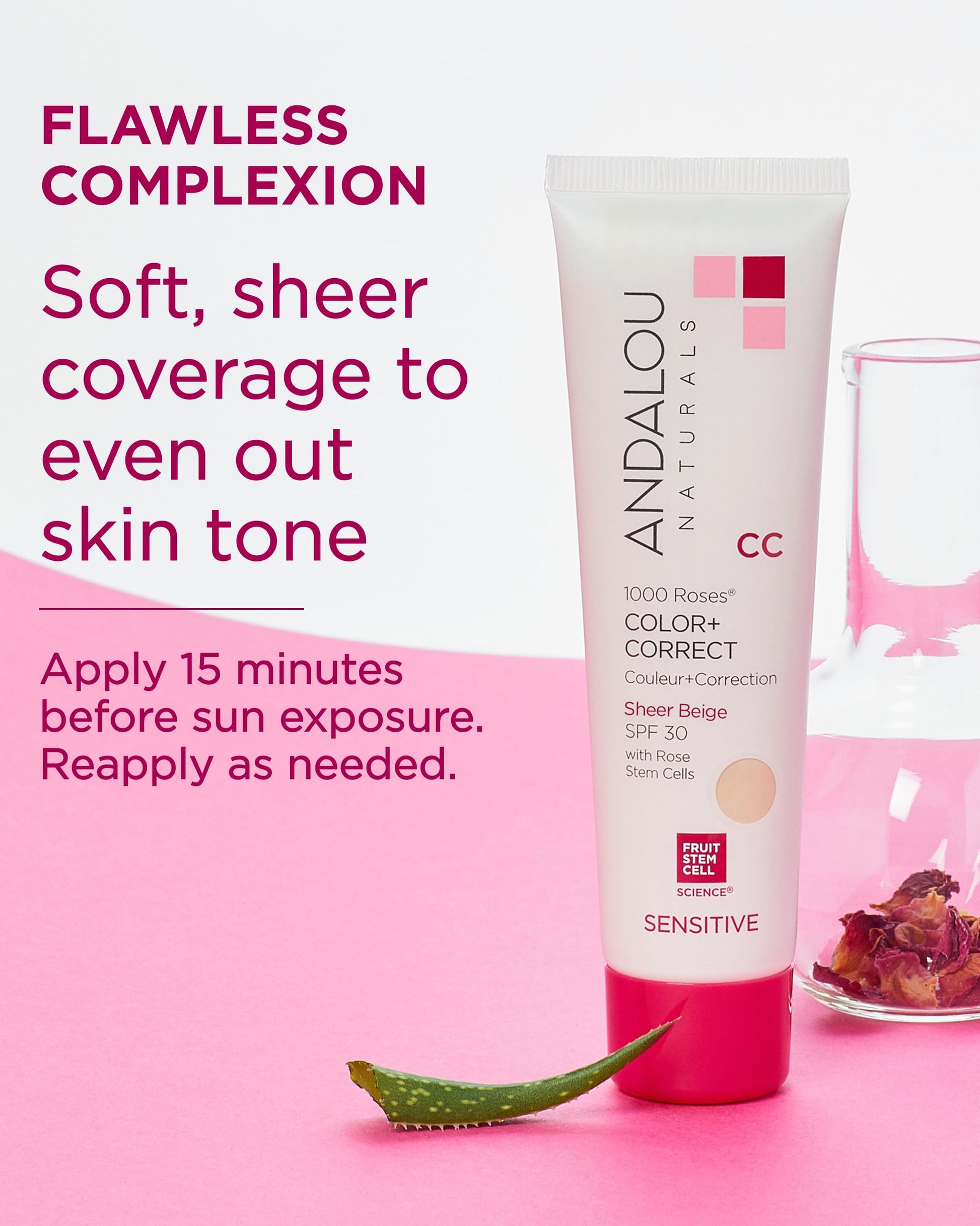 Andalou Naturals 1000 Roses skincare line collection