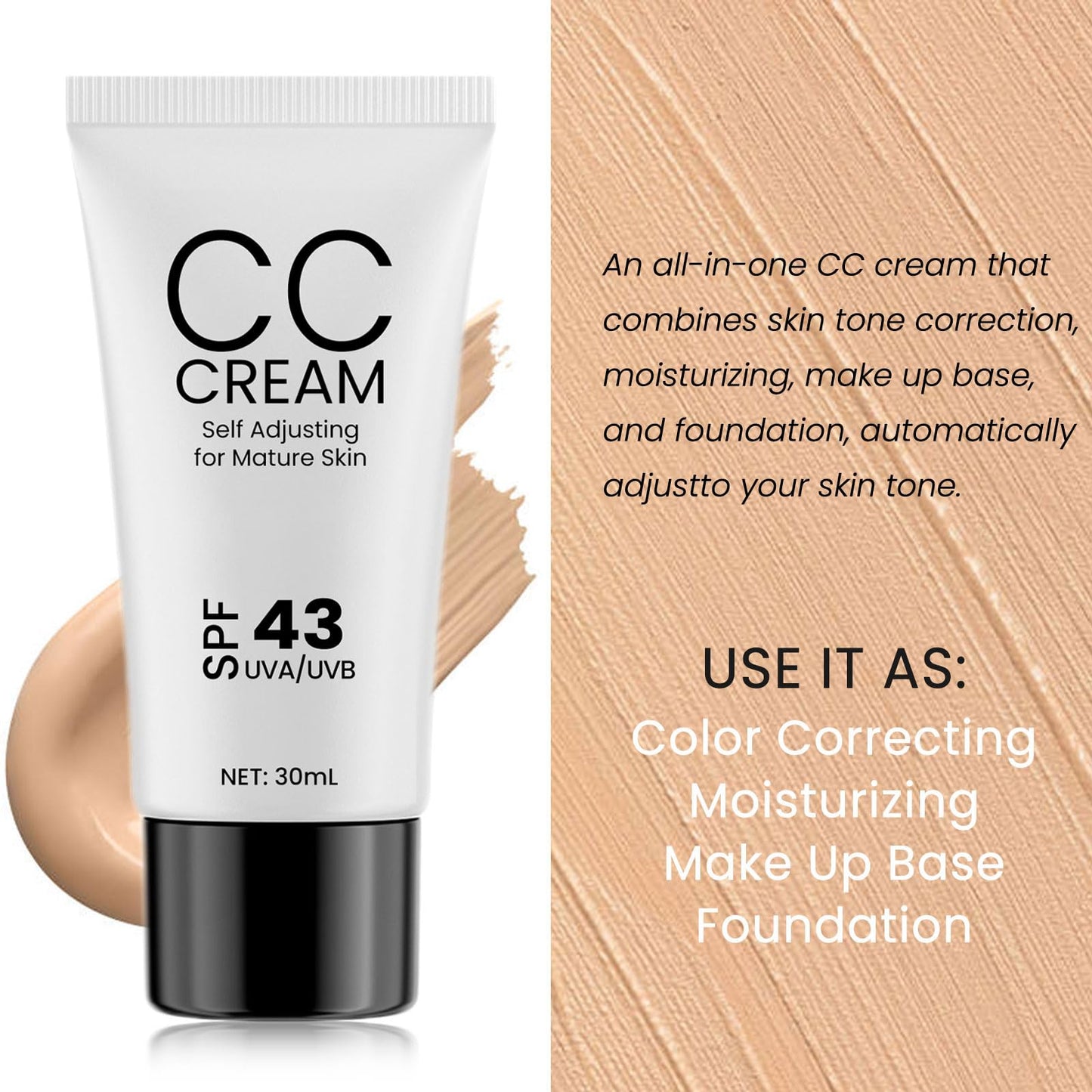 Buatkontly CC Cream packaging showing anti-aging benefits