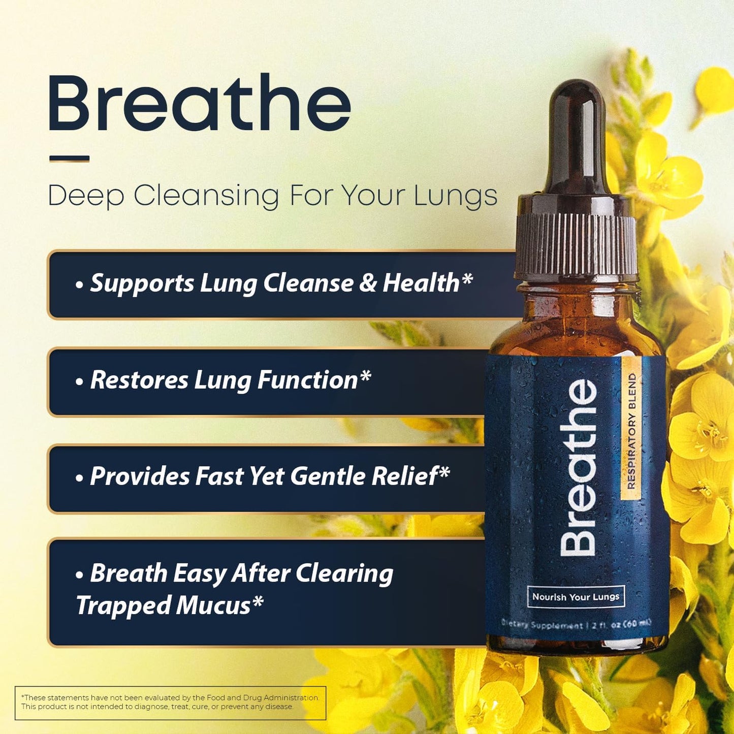 Herbal Tea Therapy Breathe 8-in-1 Mullein Drops dietary supplement bottle