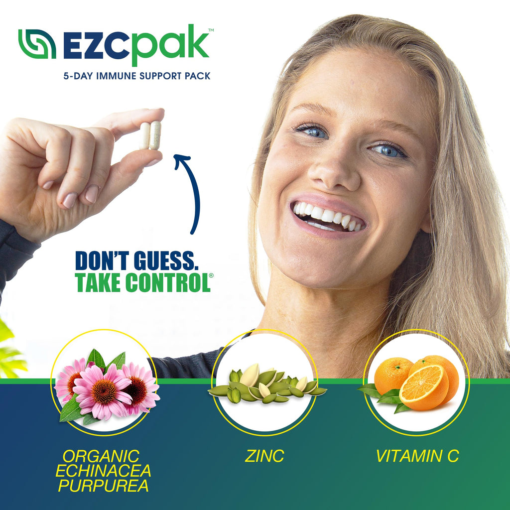 Close up of EZC Pak vegetarian capsules label