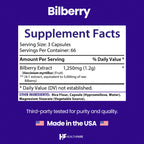 Premium USA imported bilberry extract capsules for digital eye strain relief