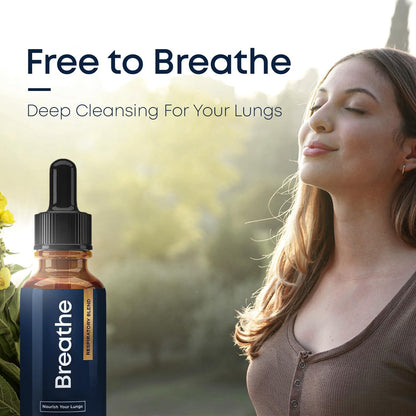 Professional product photography of Breathe 8-in-1 liquid supplement