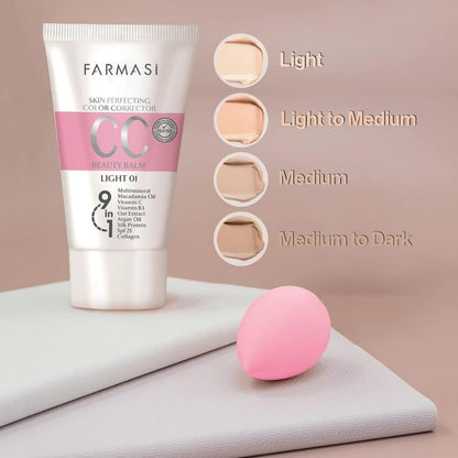 Detailed ingredient label on Farmasi CC cream box