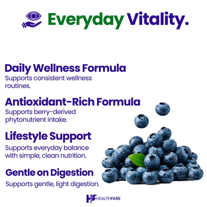 Authentic Healthfare eye health formula dietary supplement with two hundred count capsules