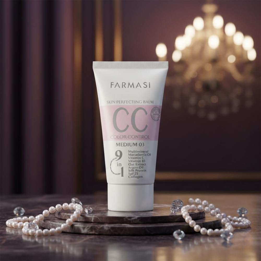 Application of Farmasi CC cream showing natural finish
