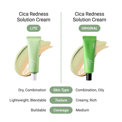 Meebak Cica Redness Solution Lite green cream texture