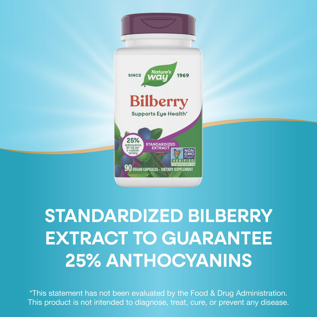Nature's Way eye health capsules with black elderberry antioxidant protection info