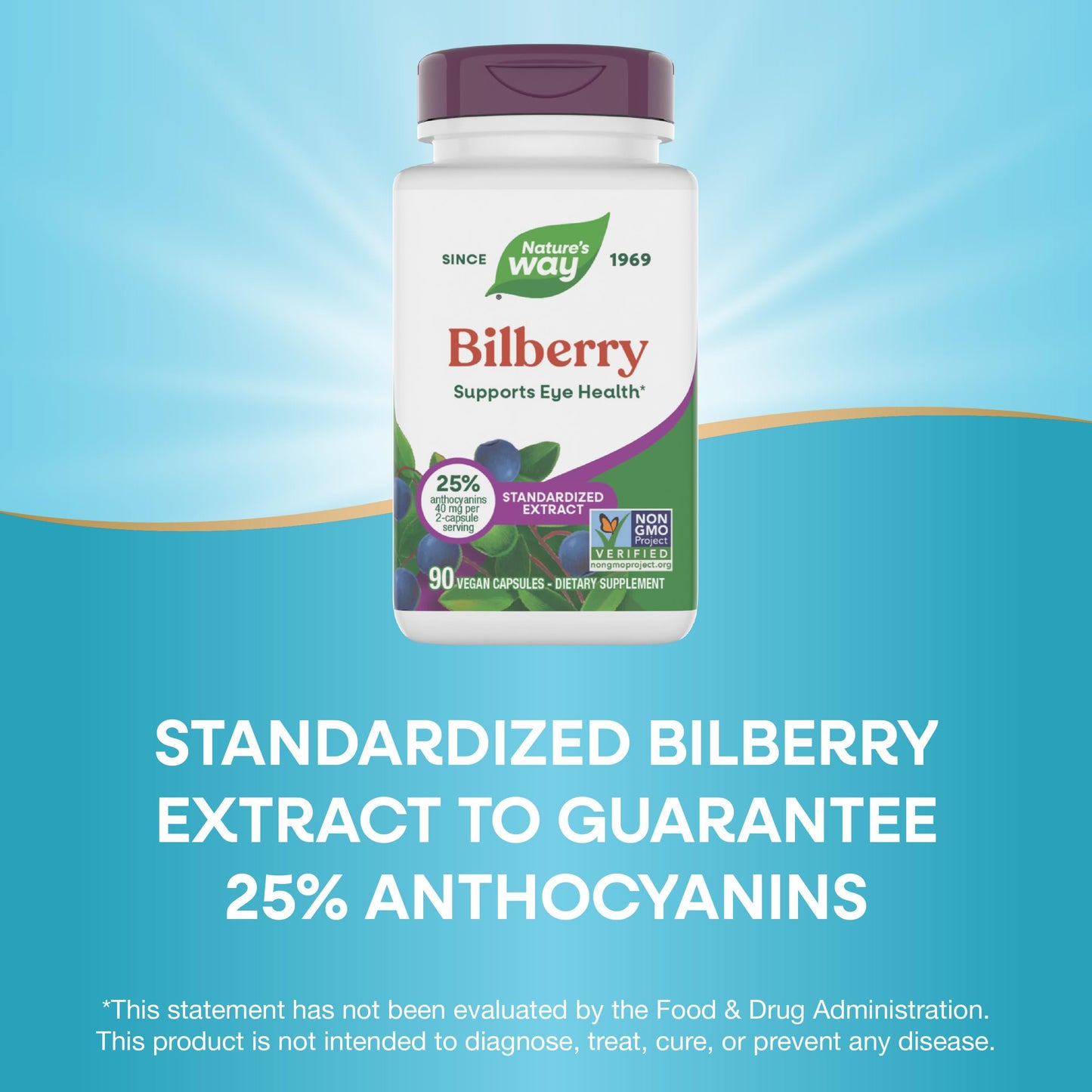 Nature's Way eye health capsules with black elderberry antioxidant protection info