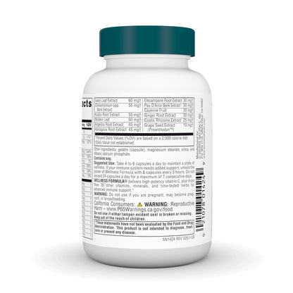 Source Naturals Wellness Formula ingredients list detail