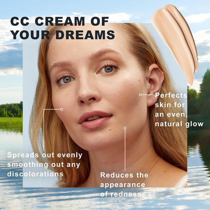 Lumene CC Cream application on skin