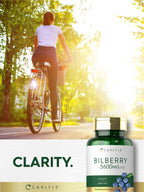 Antioxidant rich bilberry capsules bottle for natural vision protection.
