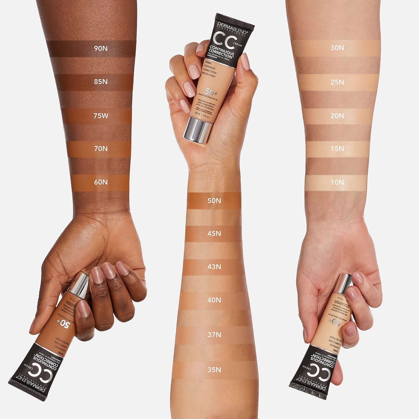 Dermablend Continuous Correction beige shade swatch