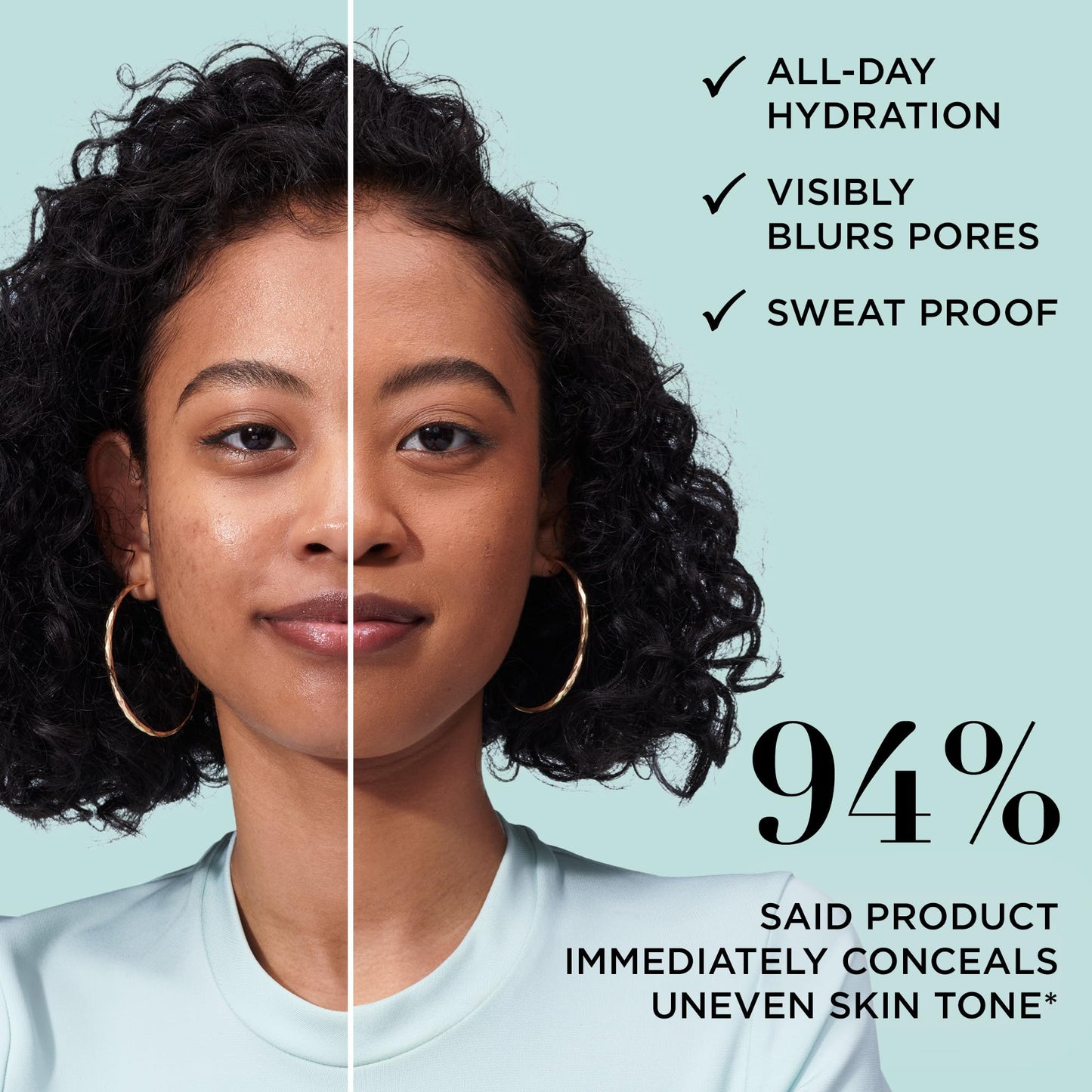 Application of IT Cosmetics CC+ Cream using a makeup brush
