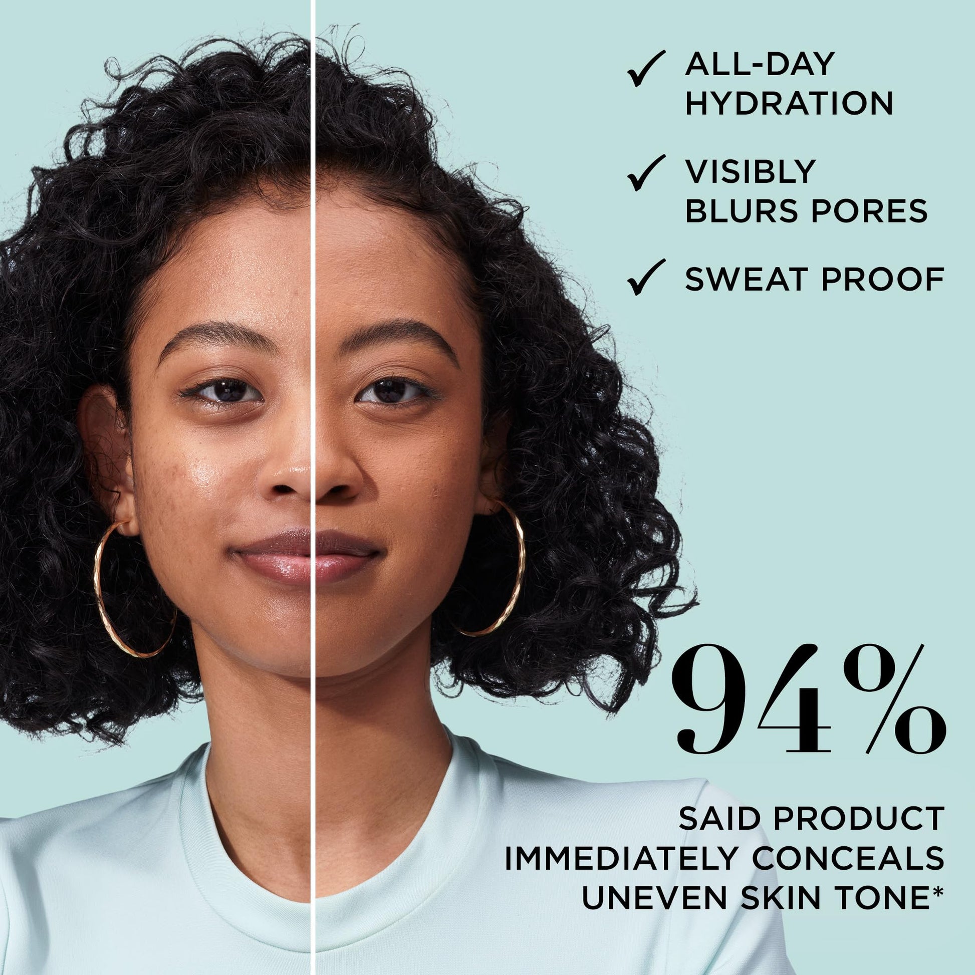 Application of IT Cosmetics CC+ Cream using a makeup brush