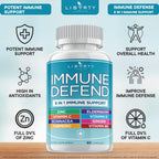 Liberty Lifestyle 8 in 1 immune support supplement label details