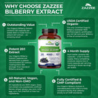 Zazzee non GMO vegan eye care supplement product details