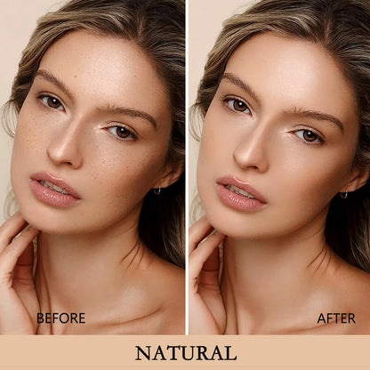 Open air cushion compact showing foundation texture
