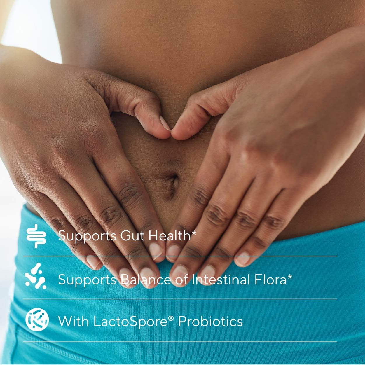 Sunergetic non GMO digestive cleanse capsules pack highlighting USA manufactured seal