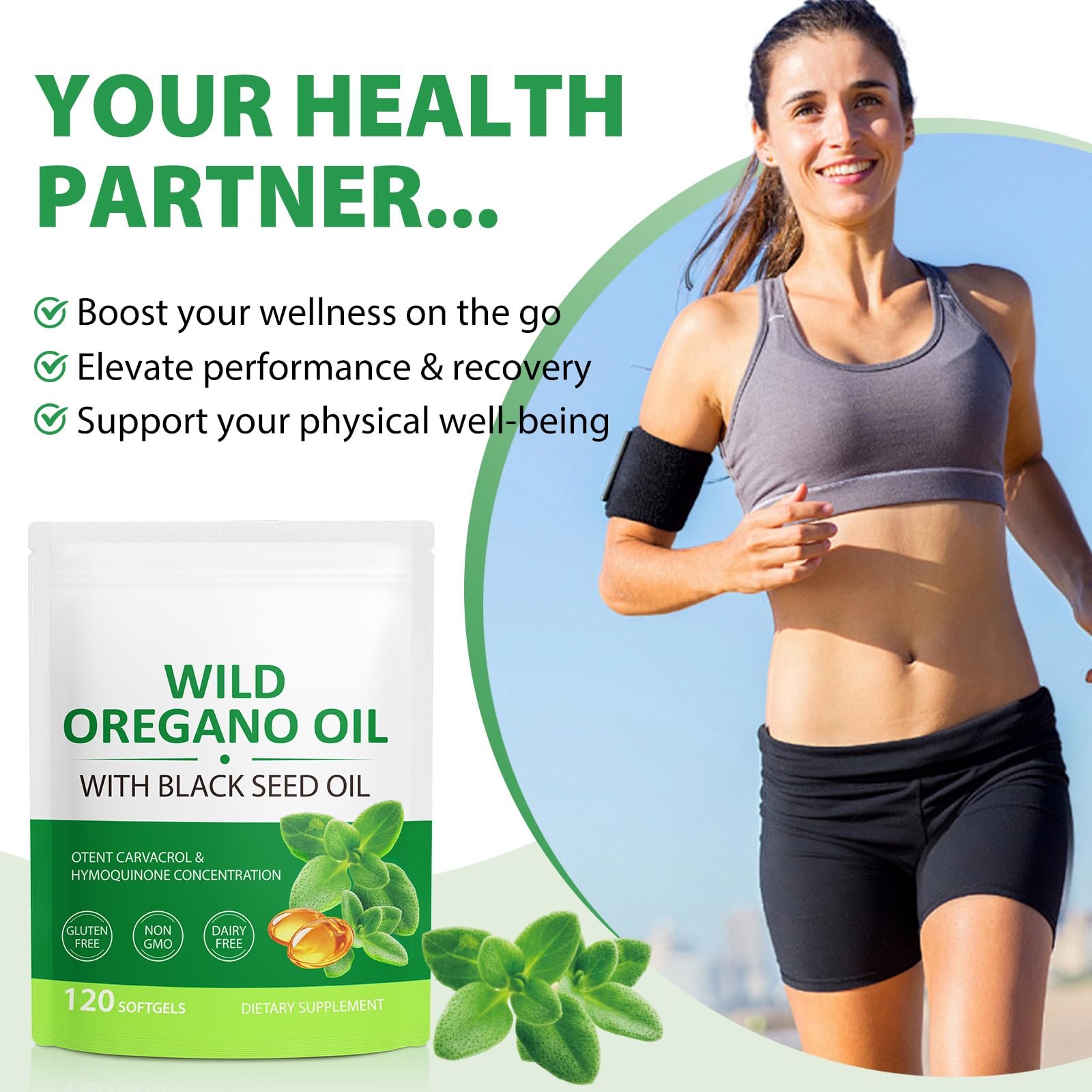 Easy to swallow two in one organic herbal defense softgels for digestive care.
