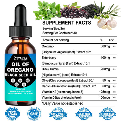 Amenq Health 300mg liquid dietary supplement showing the precise dropper applicator cap