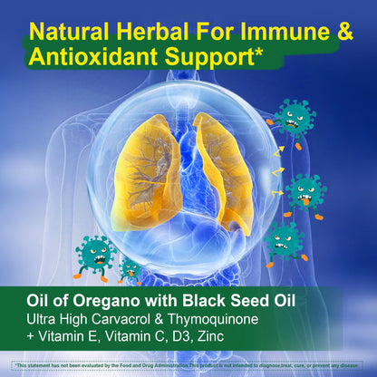 Premium imported lilicare carvacrol and thymoquinone antioxidant gummies packaging details