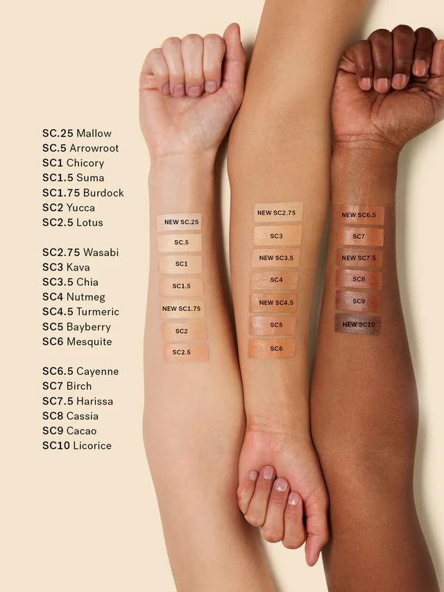 ILIA Arrowroot SC0.5 shade swatch on skin