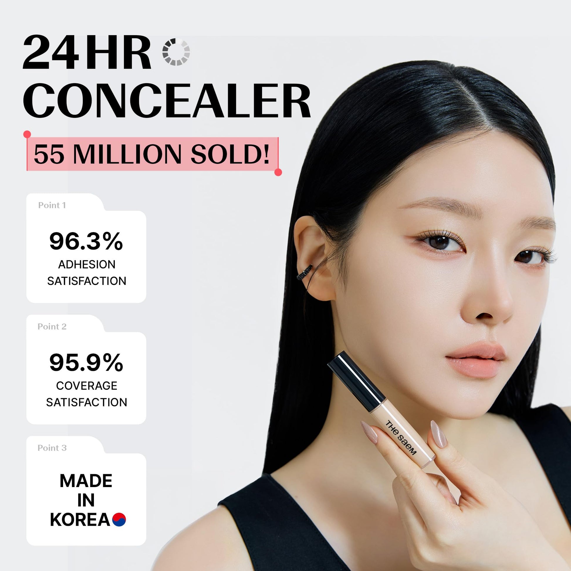 THESAEM liquid concealer precision sponge tip applicator detail close up