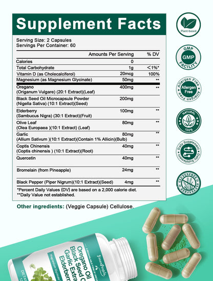 GreenPeople advanced herbal complex packaging highlighting natural respiratory and digestive health benefits for daily wellness.