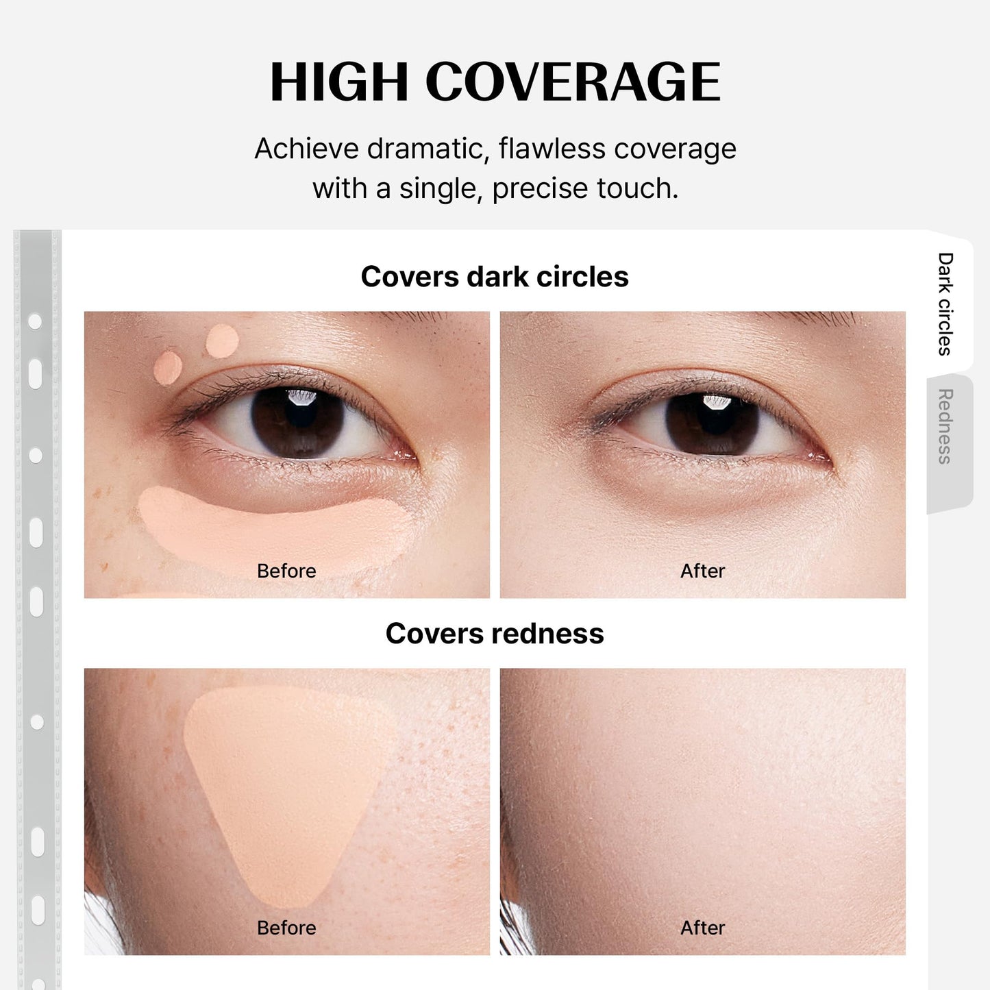 THESAEM cosmetics liquid formula texture swatch on neutral skin tone