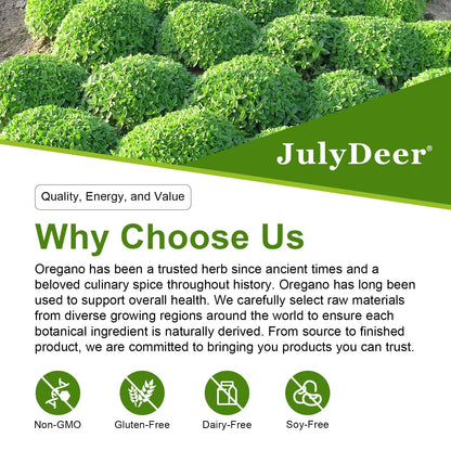 JulyDeer health supplement packaging showing sixty softgels for a complete thirty day supply.
