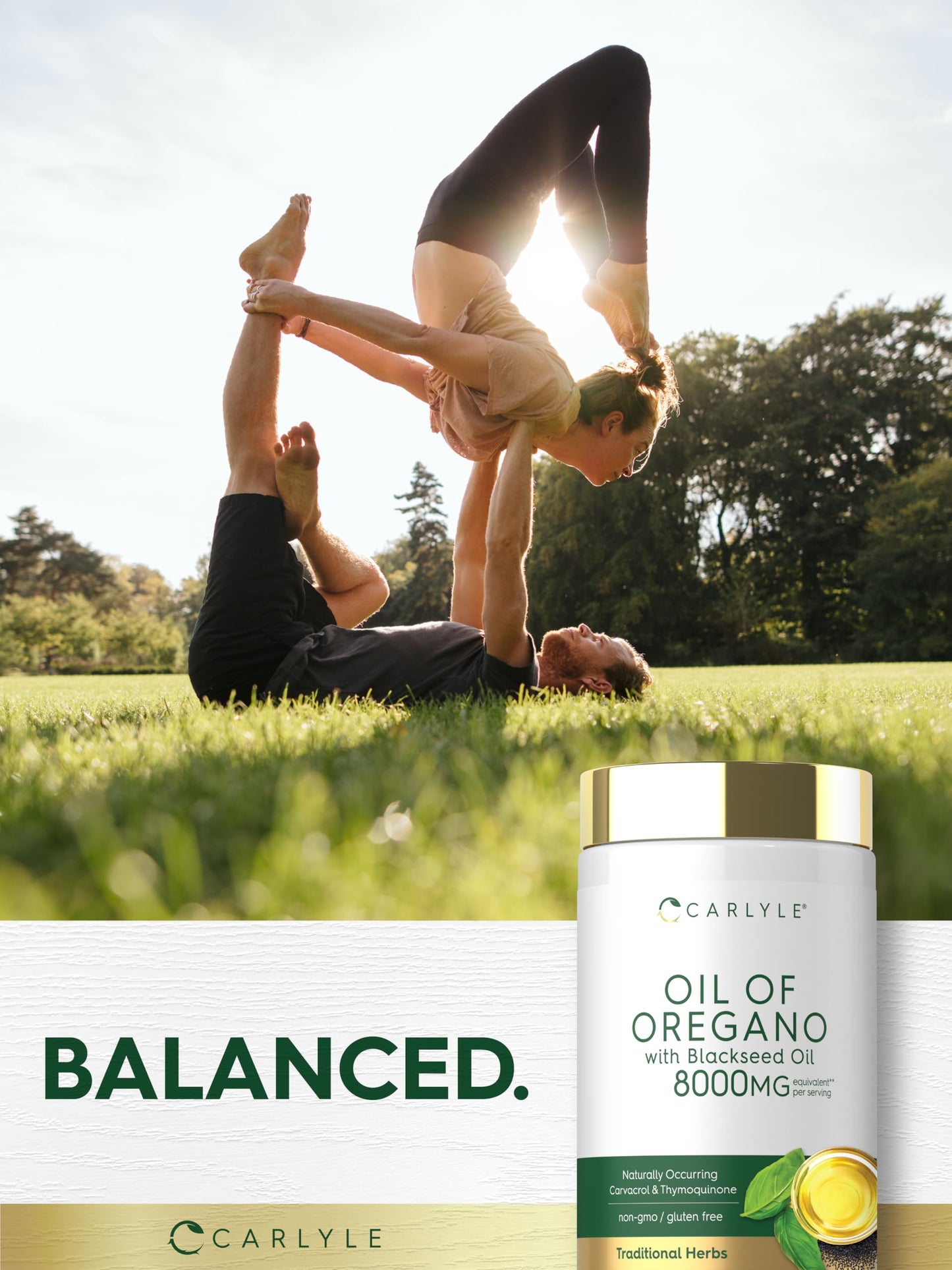 High potency carvacrol and thymoquinone antioxidant capsules packaging