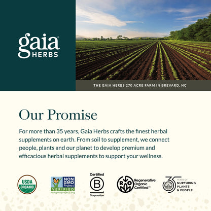 Authentic Gaia Herbs black elderberry imported product packaging