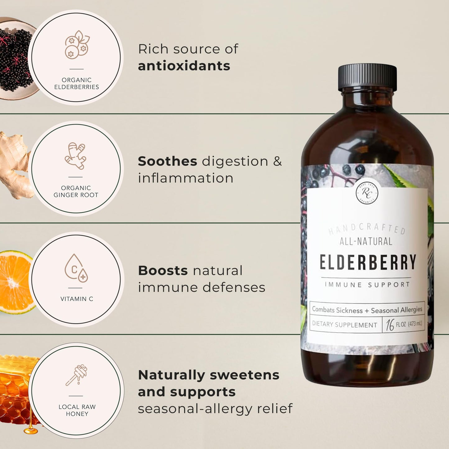 USA imported Rowe Casa Organics elderberry supplement for kids and adults immunity