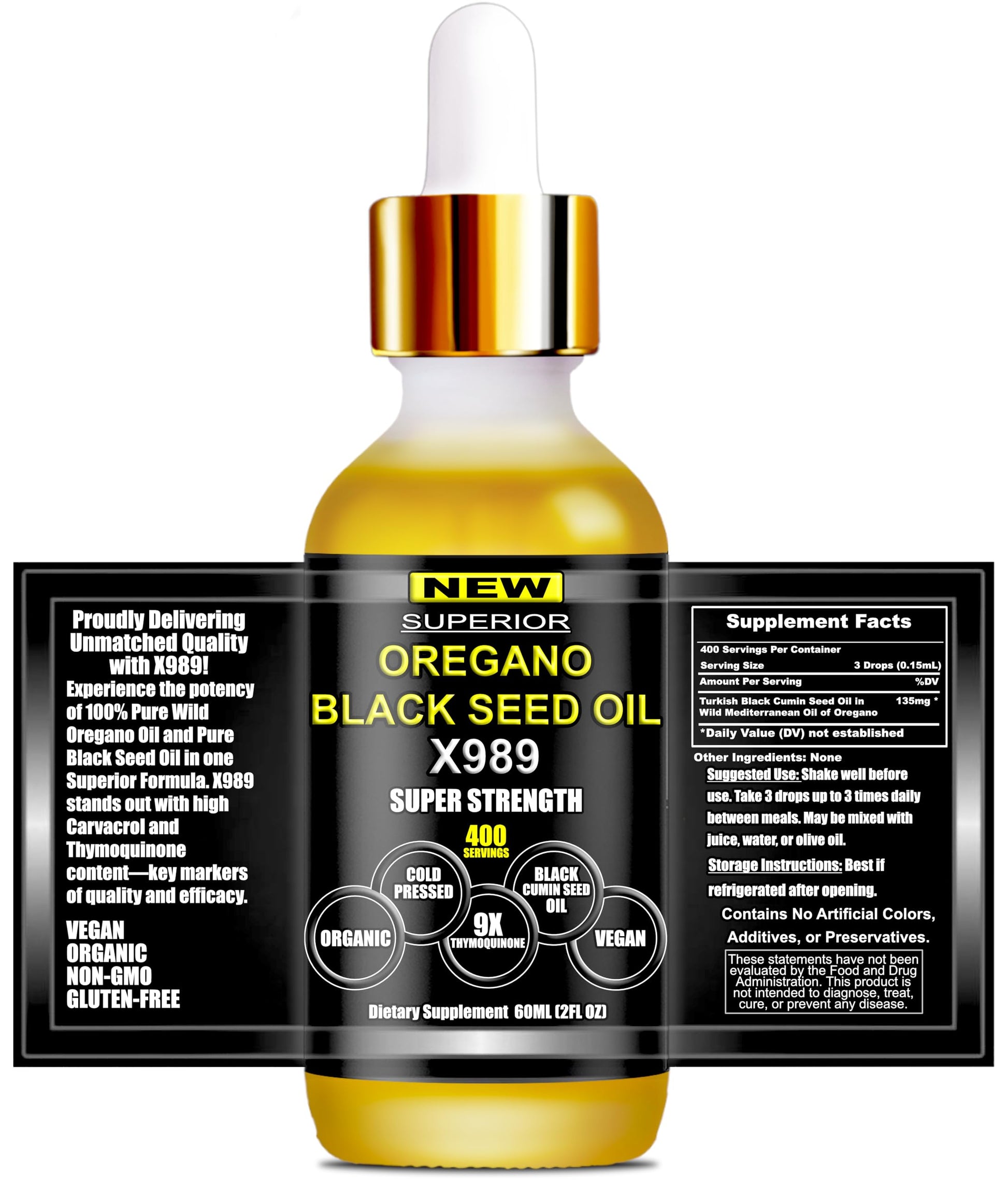 Two fluid ounces natural herbal wellness extract bottle against a clean backdrop