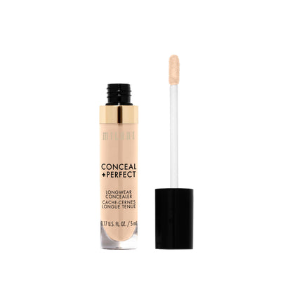 Milani full coverage liquid concealer shade swatch on fair skin tone