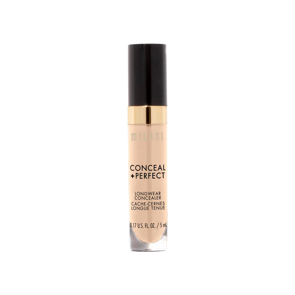 Milani concealer cap and sleek bottle design