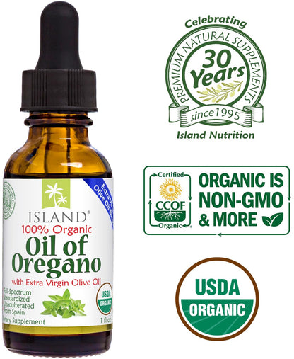 Island Nutrition premium herbal drops liquid supplement packaging close up