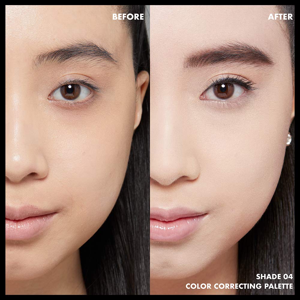 Back label view of the authentic NYX 3C color correcting concealer palette showing product details