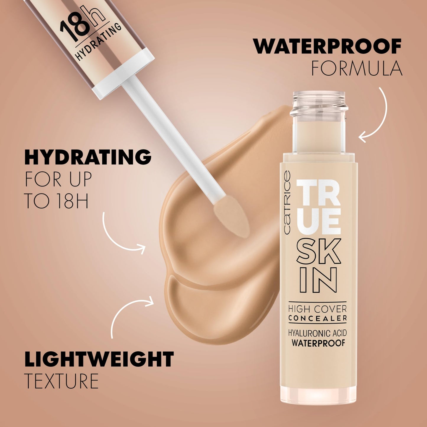 Catrice lightweight 18 hour matte concealer packaging details close up