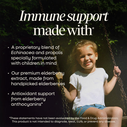 Nature's Way Sambucus Kids Elderberry Syrup liquid texture in spoon