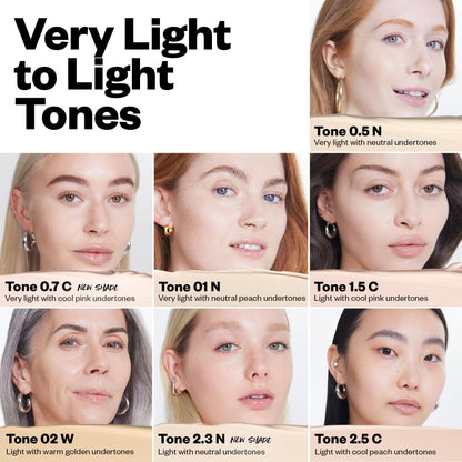 Kosas hydrating medium coverage makeup swatched on skin