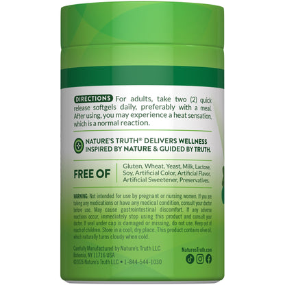 Nature's Truth Mediterranean oregano oil 90 count dietary supplement full retail packaging