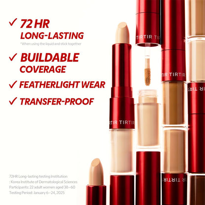 Crease proof long lasting dual formula concealer texture swatch